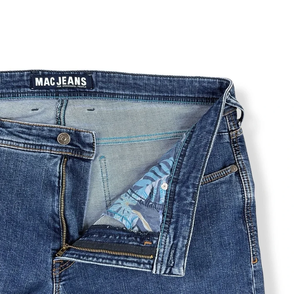 Mac Jeans For Successful People Men 38x34 (ACTUAL 38x32.5) Blue Slim Leg Germany